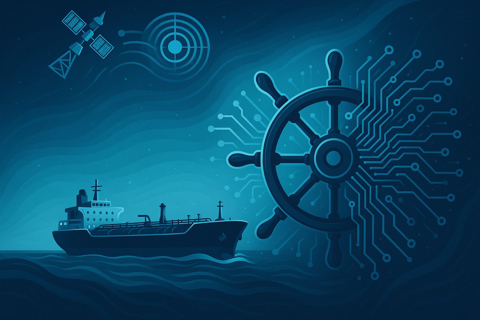 Diginavbyte — ship's wheel and digital connectivity